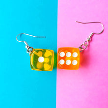 Load image into Gallery viewer, Rainbow Dice Earrings