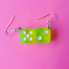 Load image into Gallery viewer, Rainbow Dice Earrings