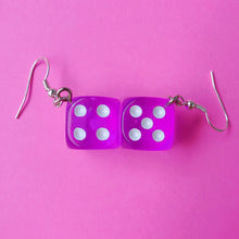 Load image into Gallery viewer, Rainbow Dice Earrings
