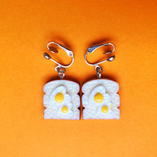 Load image into Gallery viewer, Eggs On Toast Earrings

