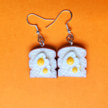 Load image into Gallery viewer, Eggs On Toast Earrings
