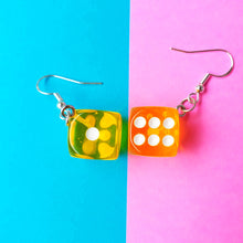 Load image into Gallery viewer, Rainbow Dice Earrings
